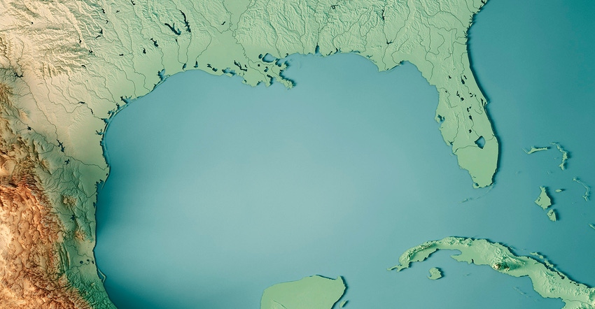 Gulf of Mexico 3D view