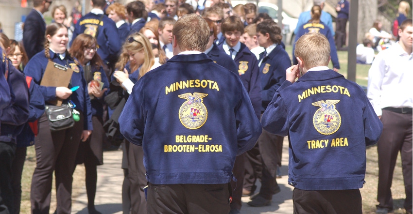 Minnesota FFA members walking