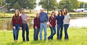 Robinson family on their farm outside of Wellsville, Mo.