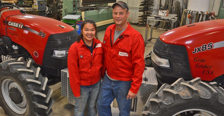 The Grubers—daughter Hailey and her dad Gene—enjoy competing at plowing contests 