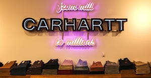 Carhartt clothing display