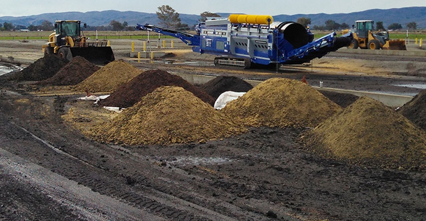 Equipment was trialed for the production of biosolid-based soil amendments at full scale.