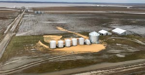 Iowa flooded farm field