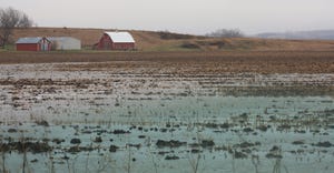 flooded farm field