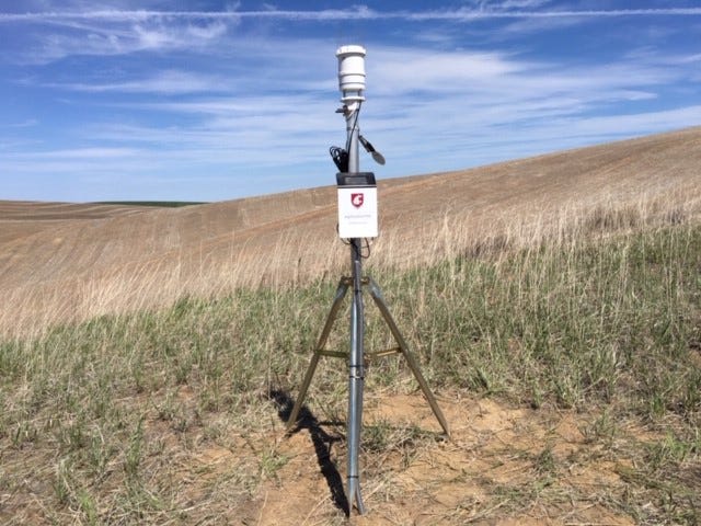 weather station in field