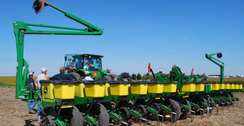 planter in field