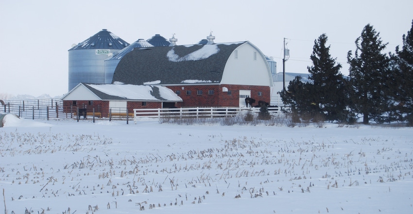 farm in the winter farm in the winter