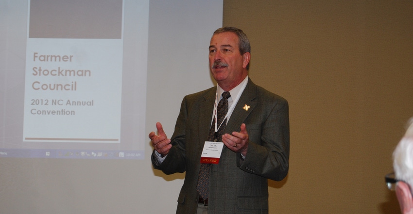 Chuck Hibberd speaks at the 2012 Nebraska Cattlemen Convention