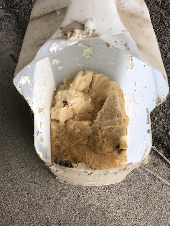 sediment found in sprayer tank