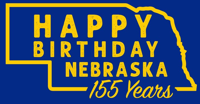 Nebraska 155 years logo