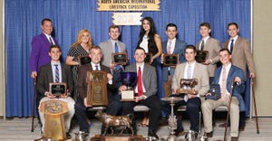 Members of the National Champion Livestock Judging Team from Kansas State University 