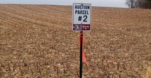 Sign announcing an auction