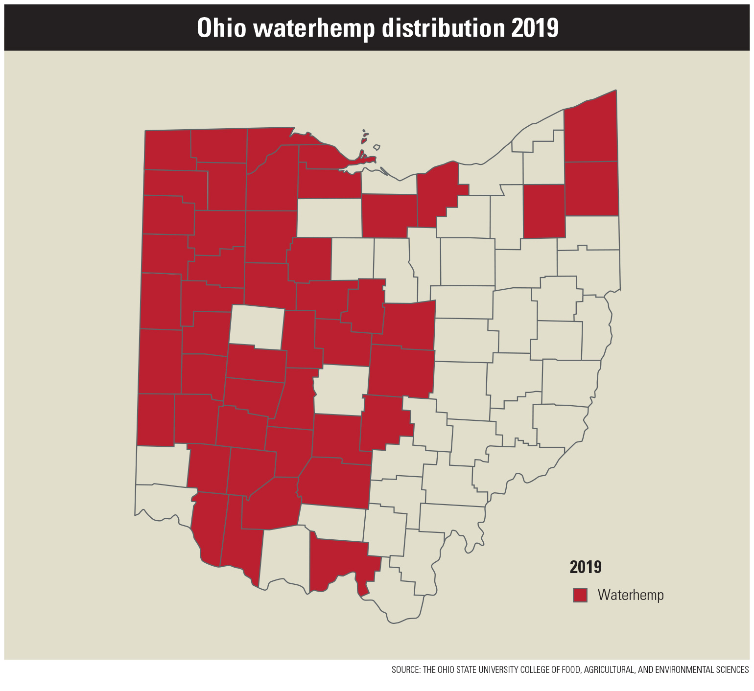 Maps show waterhemp, Palmer amaranth distribution