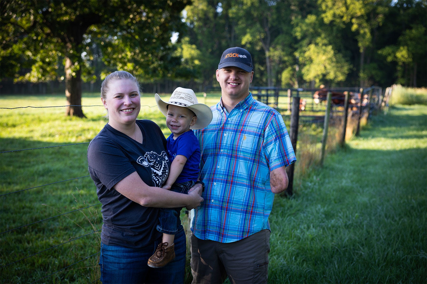 Bailey, Cody and J.W. Conrady in their pasture Bailey, Cody and J.W. Conrady in their pasture