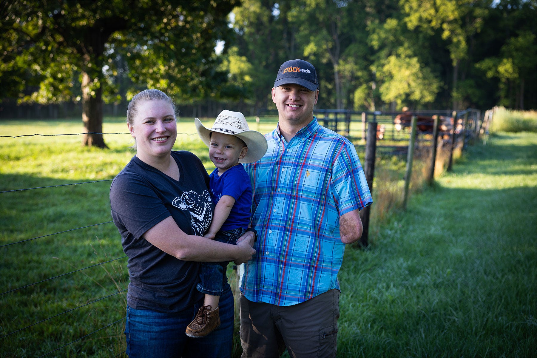 Bailey, Cody and J.W. Conrady in their pasture