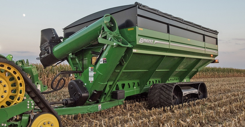 Unverferth grain cart in field