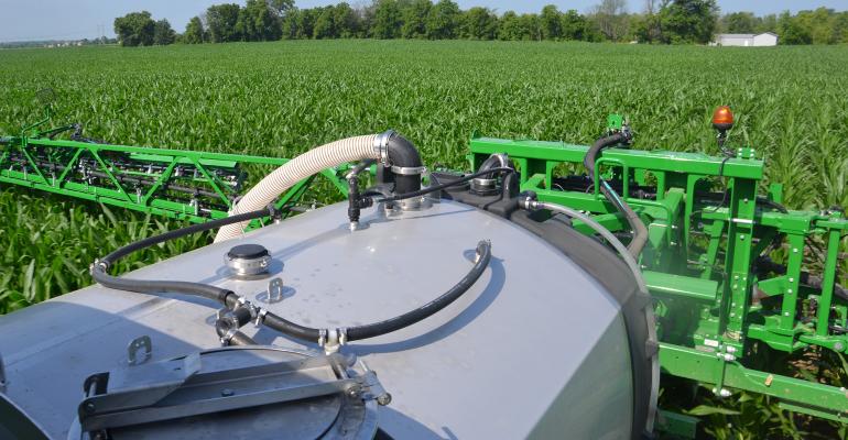 Liquid Nitrogen application via a sprayer.