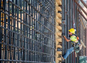 Worker at Oroville Dam