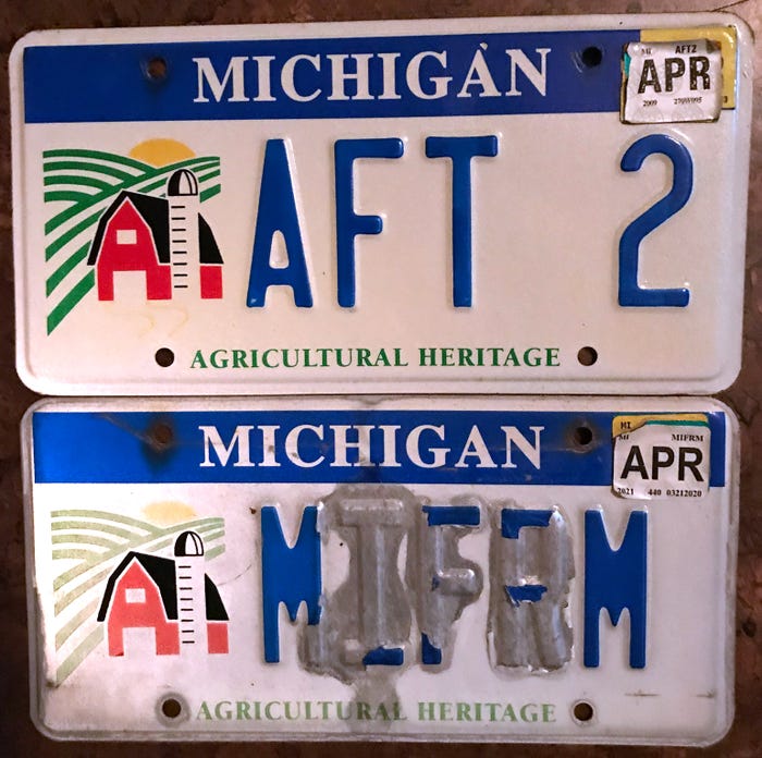 Jennifer Kiel's license plates