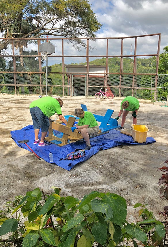 LG Seeds volunteers at work in Jamaica 