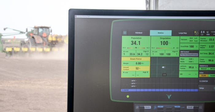 monitor in tractor cab