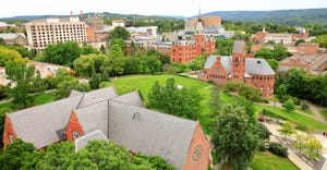 Aerial view of Cornell University campus 