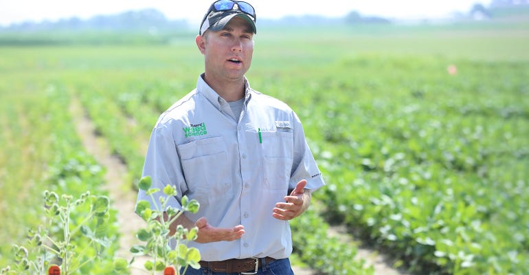 Brian Dintelmann presented on dicamba drift during field day
