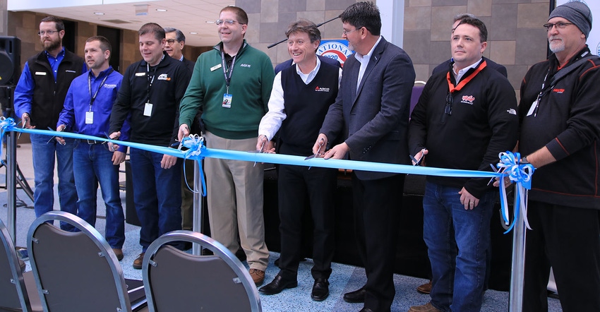 ribbon cutting at National Farm Machinery Show