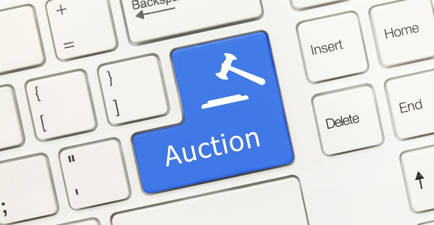 Keyboard with auction button