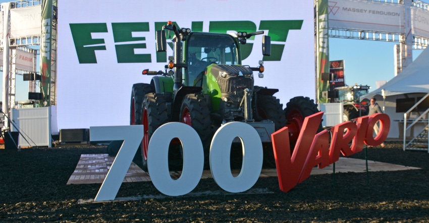 Fendt Vario 700 tractor on display at the 2022 Farm Progress Show in Boone, Iowa