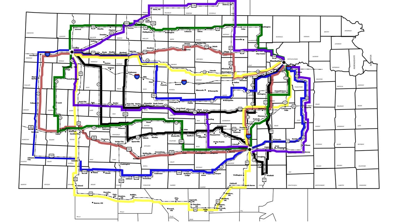 Wheat Tour map