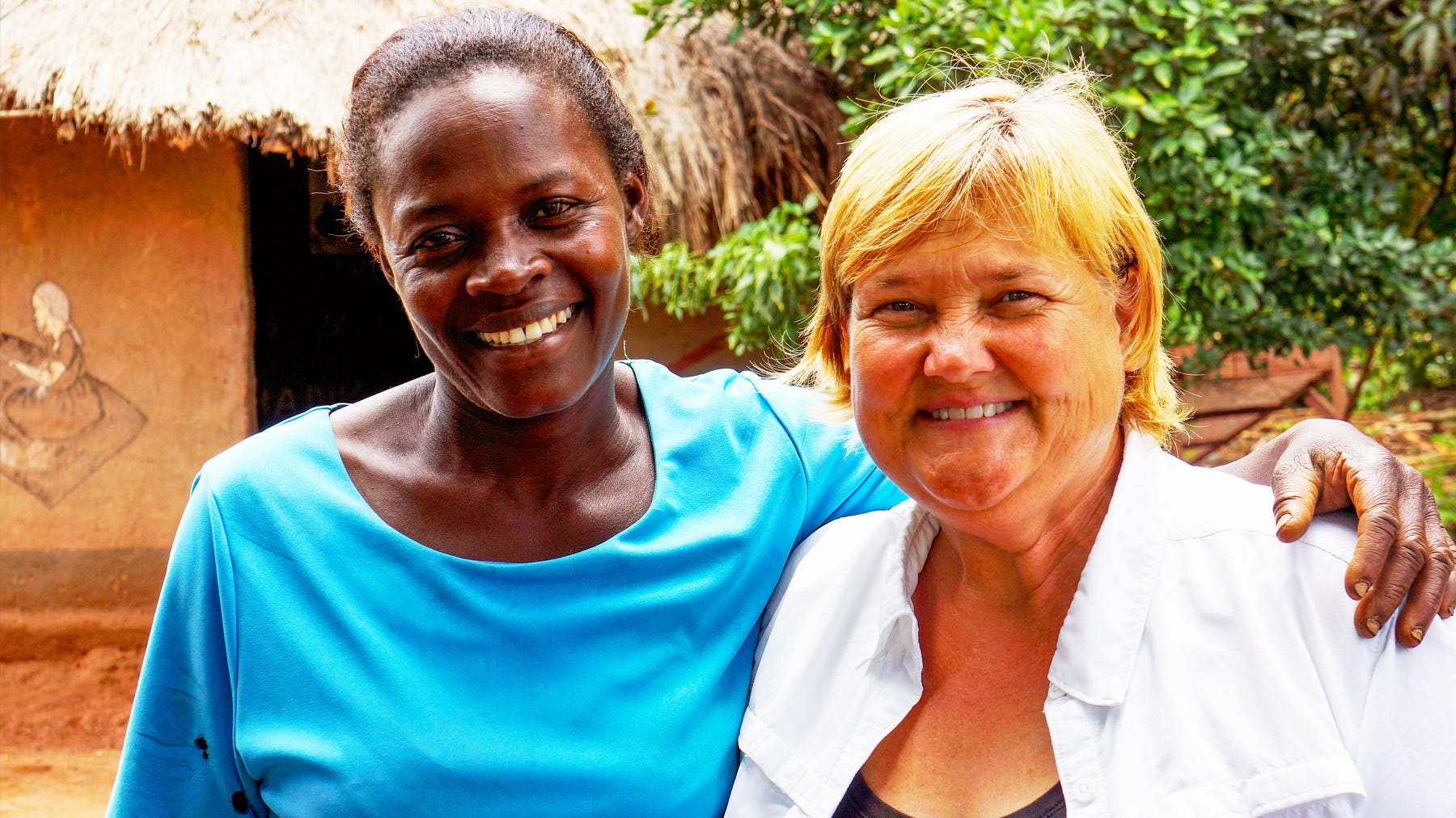 Sabbi Jane and April Hemmes in Uganda