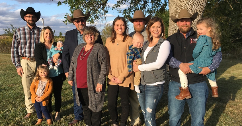 Kansas Master Farmer and Farm Homemaker Jay and Stacy Rezac  along with their children and grandchildren