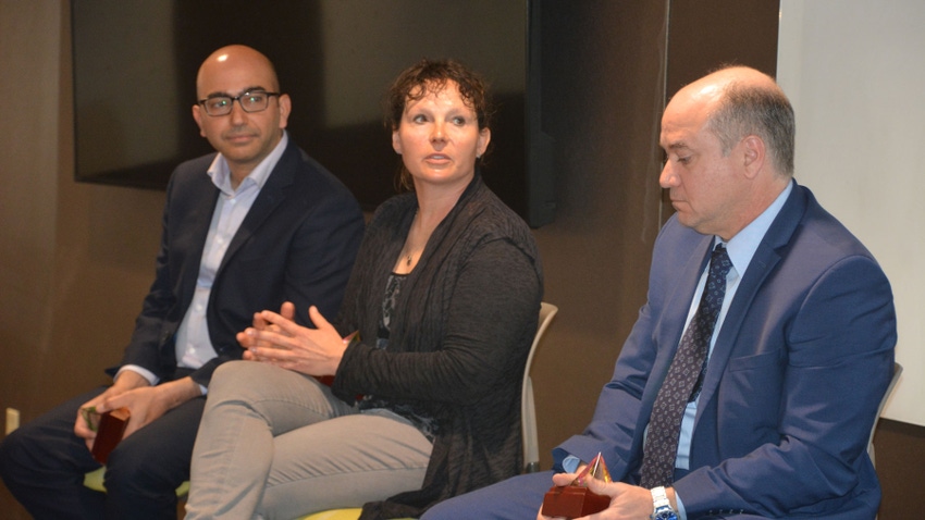 Mesbah Motamed, Christina Welch and Gustavo Acosta-Garza in panel discussion 