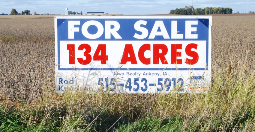 farm land for sale sign