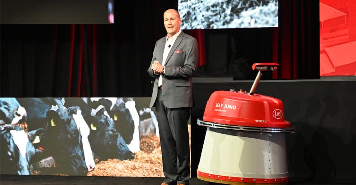 Chad Huyser, president of Lely North America, telling the importance of the company to provide farmers with innovation to run