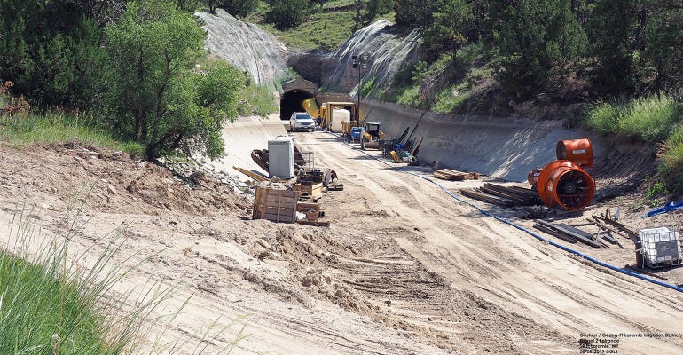 Since the tunnel collapsed on July 17, the Goshen Irrigation District and Gering-Ft. Laramie Irrigation District have been working around the clock to repair the breach