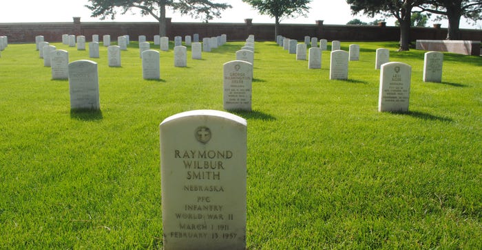 Headstones at Fort McPherson National Cemetery 