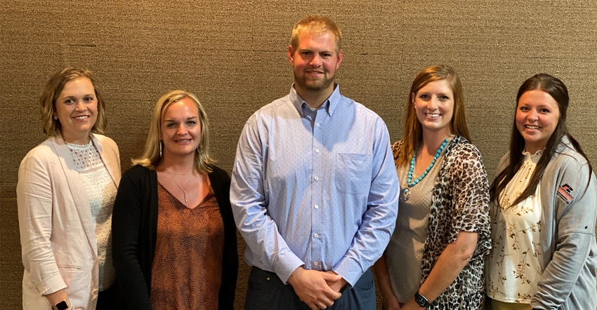 Megan Hansen, Secretary; Kristin Plate, Vice Chair; Randy Francois, Chair; Dee Pickard, PR Chair; Vanessa Trampel, Historian