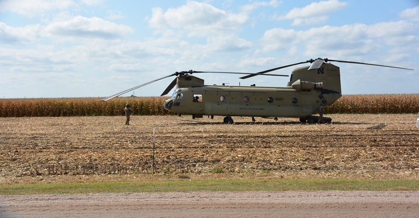 Chinook helicopter at last year’s Husker Harvest Days