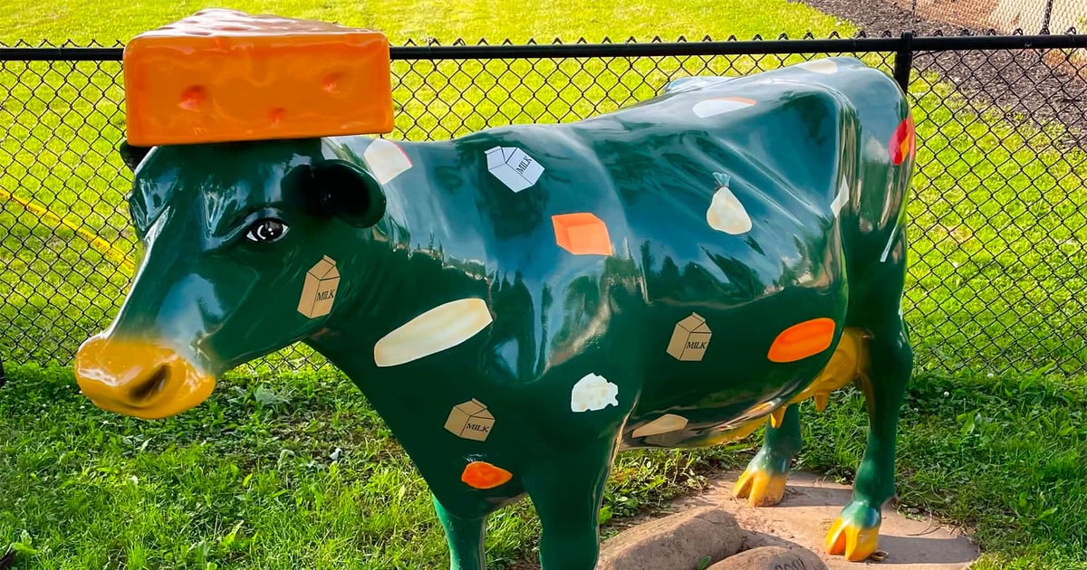Wisconsin city embraces farming background with colorful cows