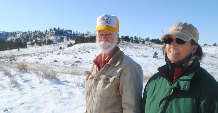  Jim and Lora O’Rourke  at RuJoDen Ranch south of Chadron, Neb.
