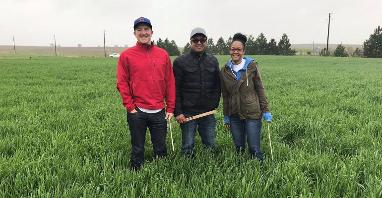 Part of the value to Wheat Quality Tour participants is the opportunity to get to know more about the industry and the people who work in it. These participants are Josh Reasoner, Fahad Vaipel and Jasmon Montgomery
