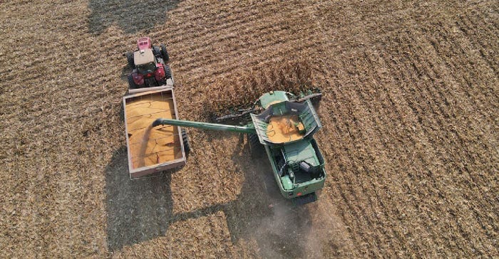 aerial photo of harvest