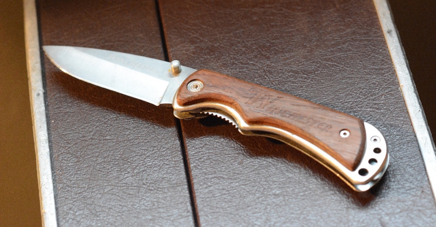 pocketknife with wooden handle