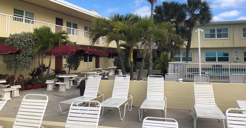 patio at a resort