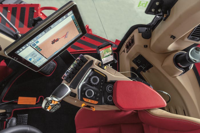 inside the ab of thenew Steiger line users will find the new AFS1200 12-inch monitor, customizable systems on the control arm, and the console