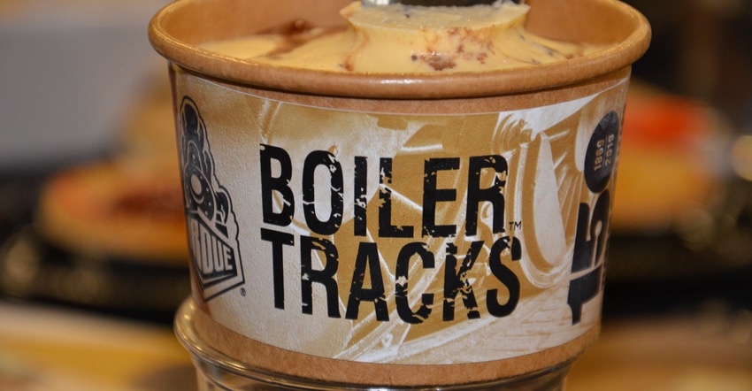 Boiler Tracks ice cream container