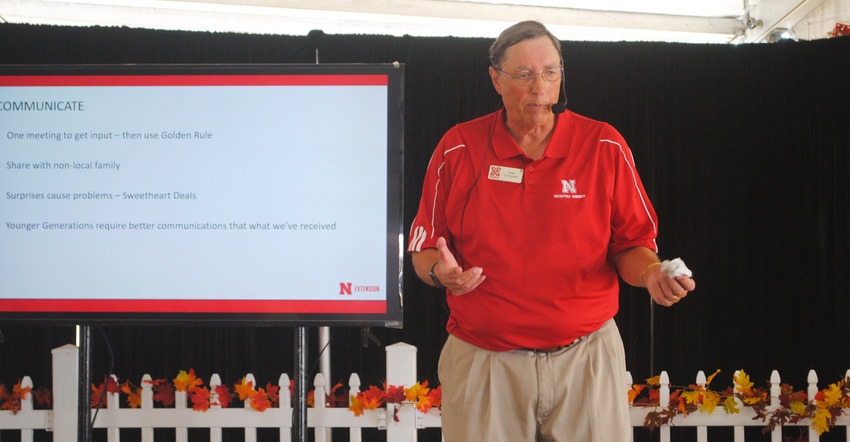Nebraska Extension educator, Allan Vyhnalek, during a presentation at HHD's