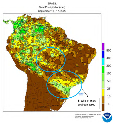 Brazil precipitation outlook